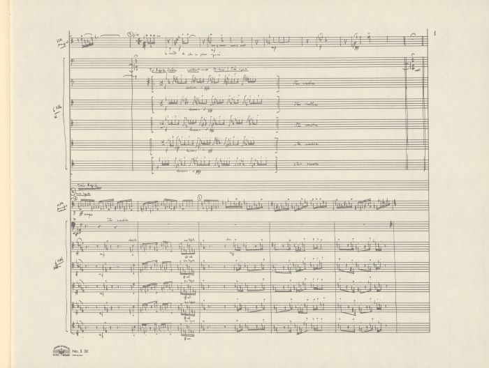 Manuscrit de Messagesquisse de Pierre Boulez