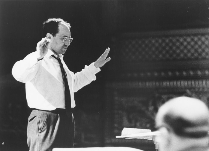 Pierre Boulez en répétition