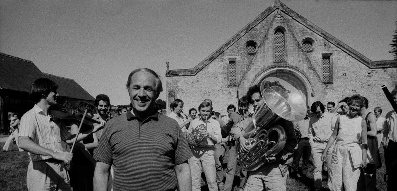 Pierre Boulez et l’Ensemble intercontemporain à la Grange de Meslay, 1985 © Marion Kalter